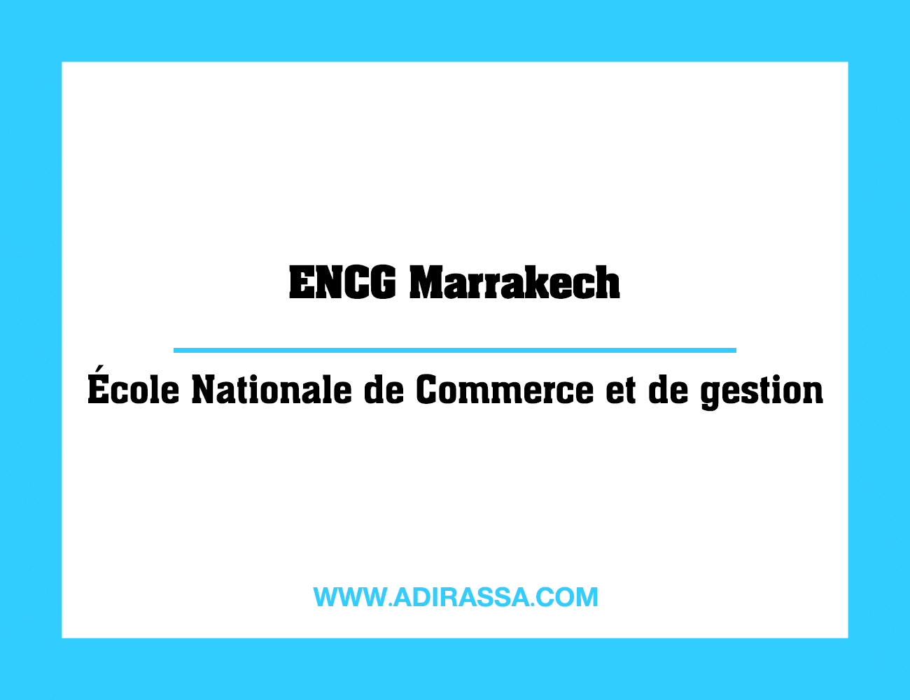 ENCG Marrakech